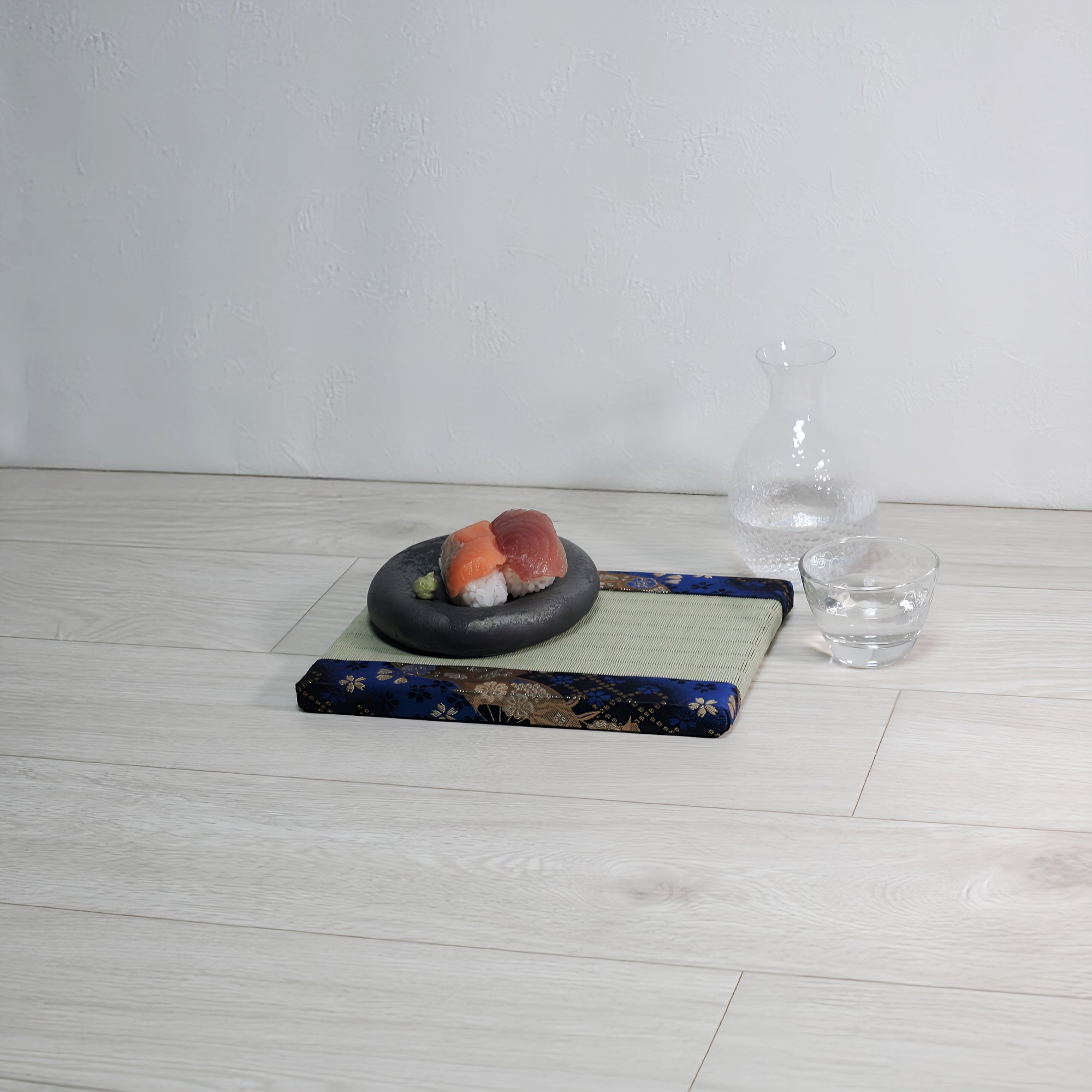 消臭効果がある華やかなミニ畳 金襴生地 ブルー グリーン