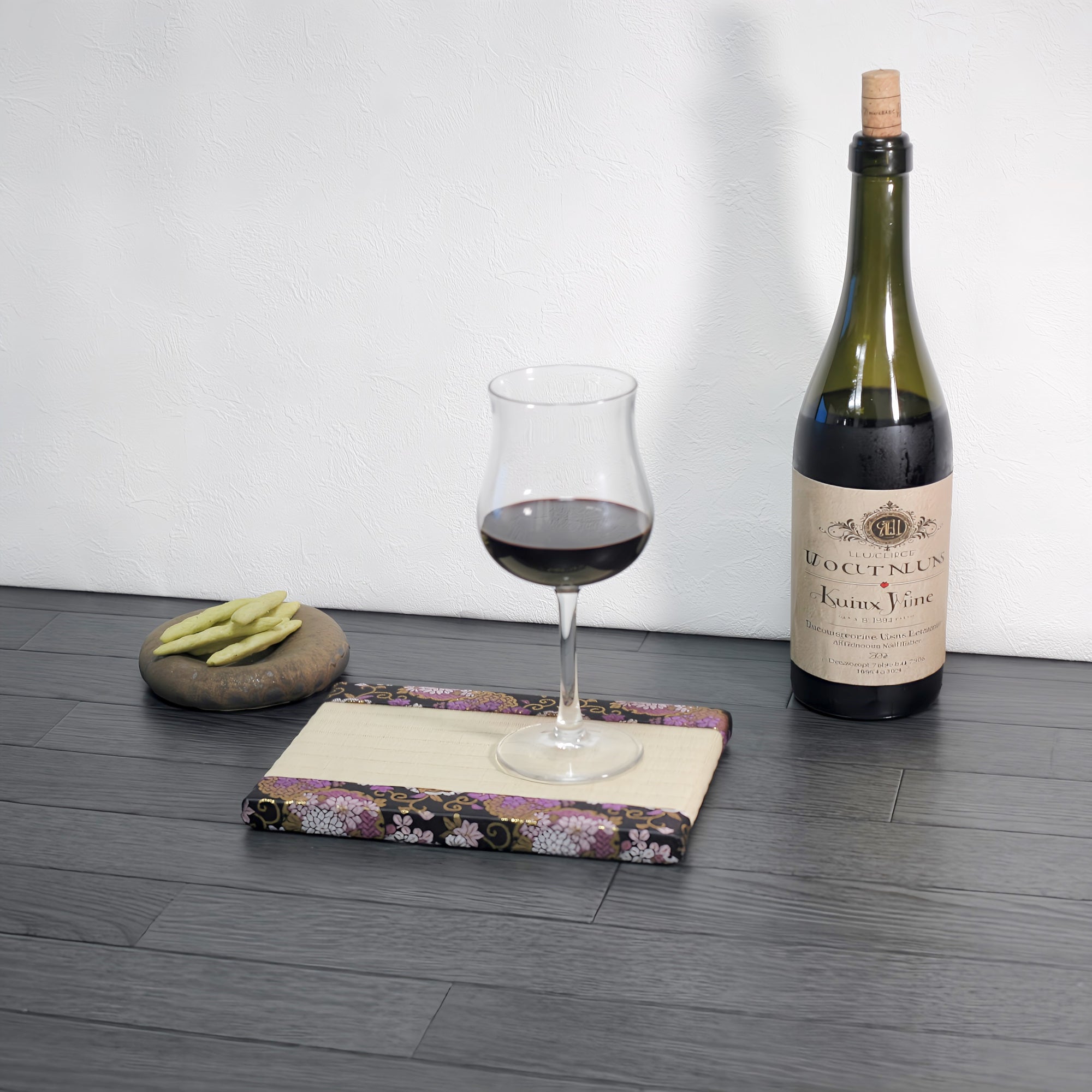 消臭効果がある華やかなミニ畳 金襴生地 グリーン パープル