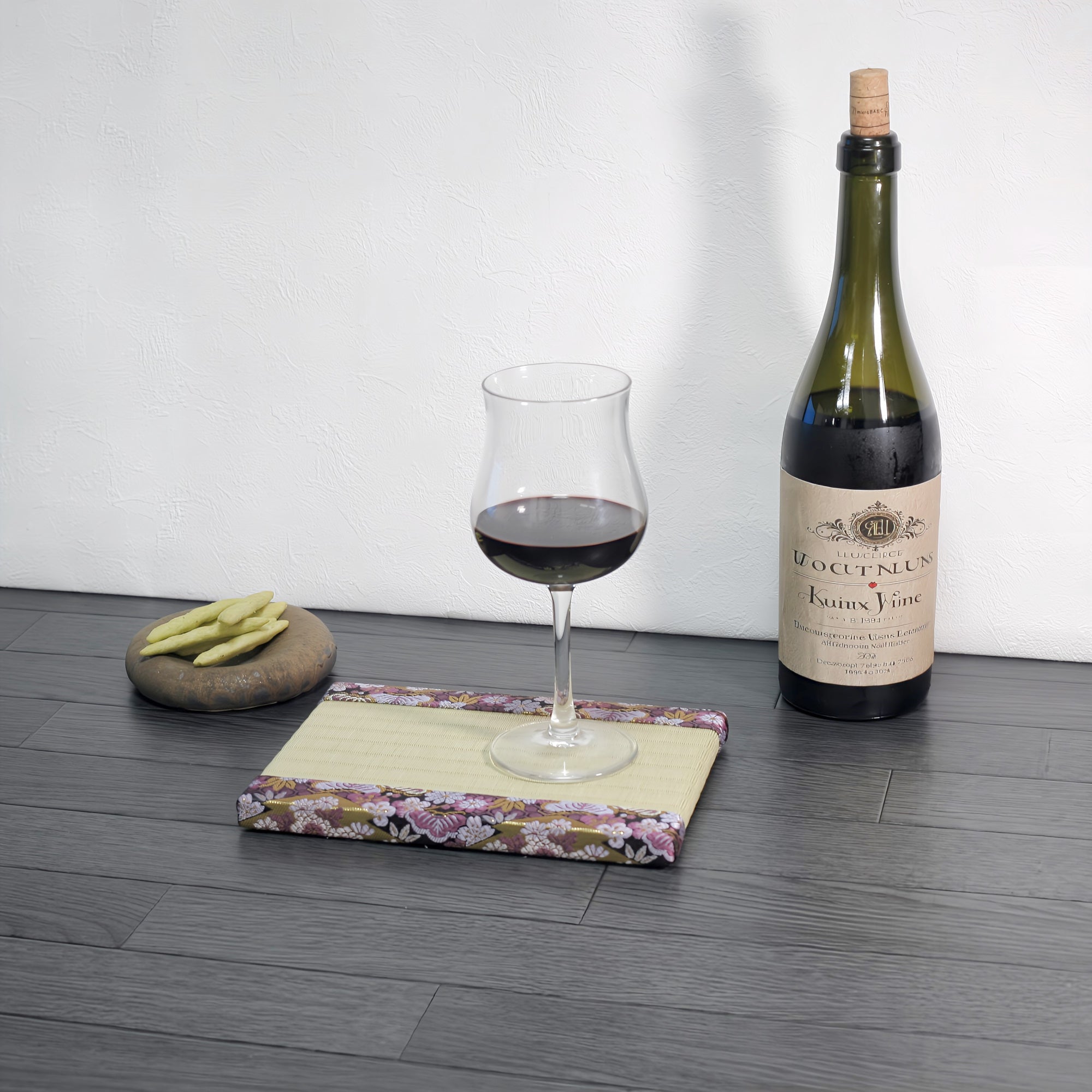 消臭効果がある華やかなミニ畳 金襴生地 パープル グリーン