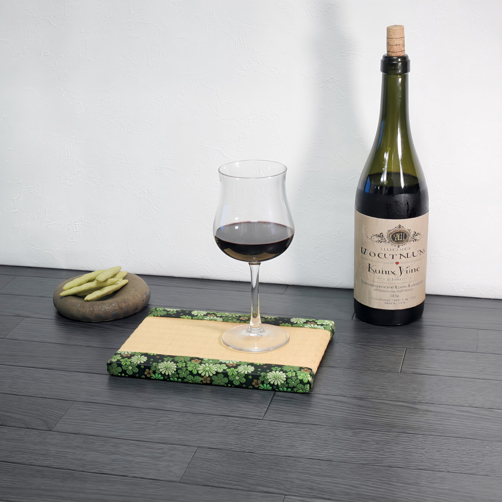 消臭効果がある華やかなミニ畳 金襴生地 グリーン イエロー