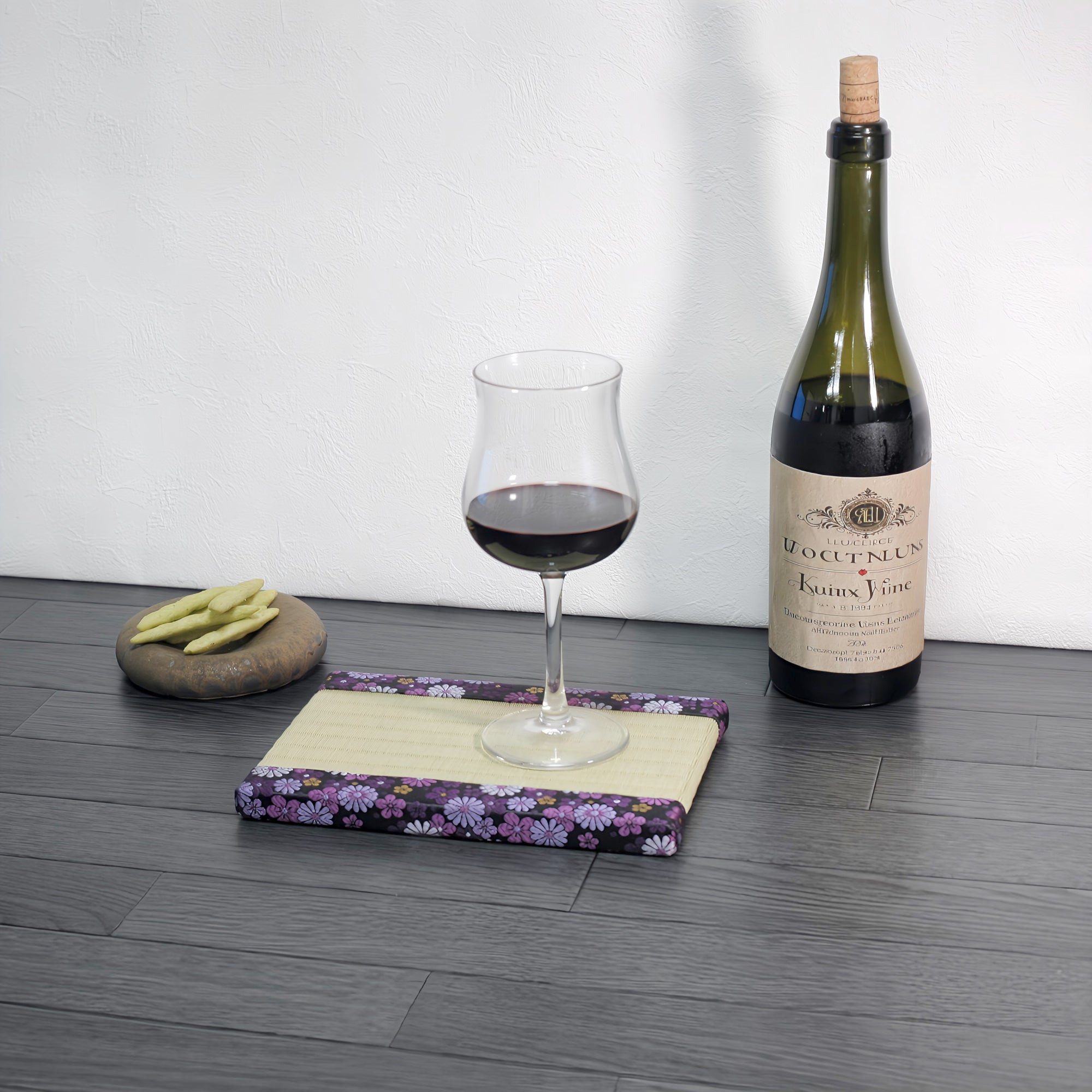 消臭効果がある華やかなミニ畳 金襴生地 パープル グリーン