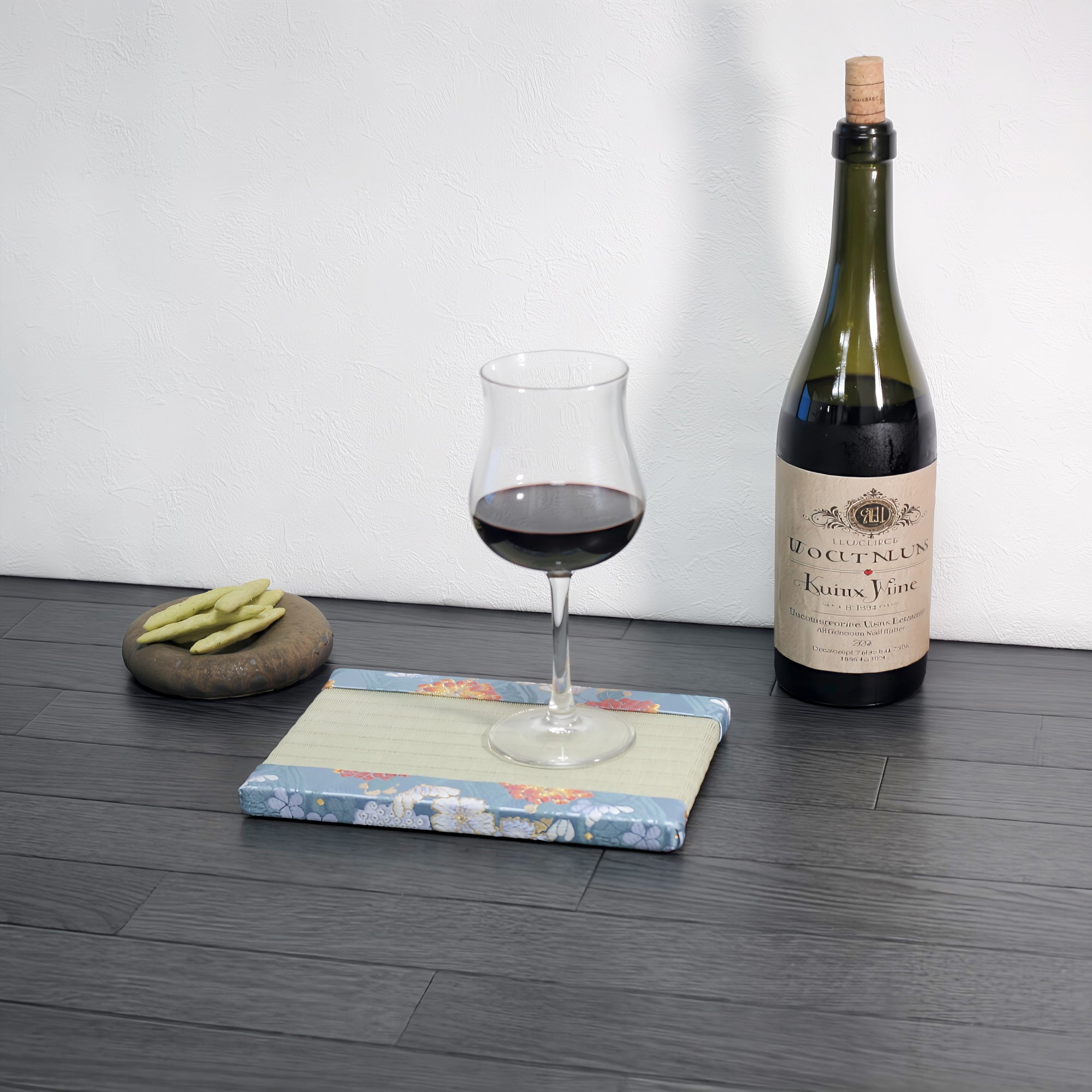 消臭効果がある華やかなミニ畳 金襴生地 スカイブルー グリーン