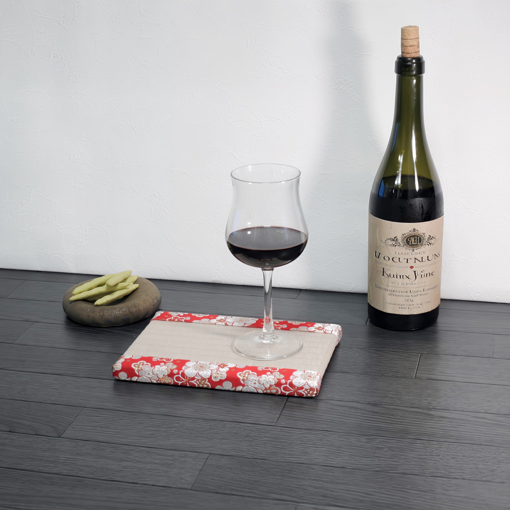 消臭効果がある華やかなミニ畳 金襴生地 レッド くすみピンク