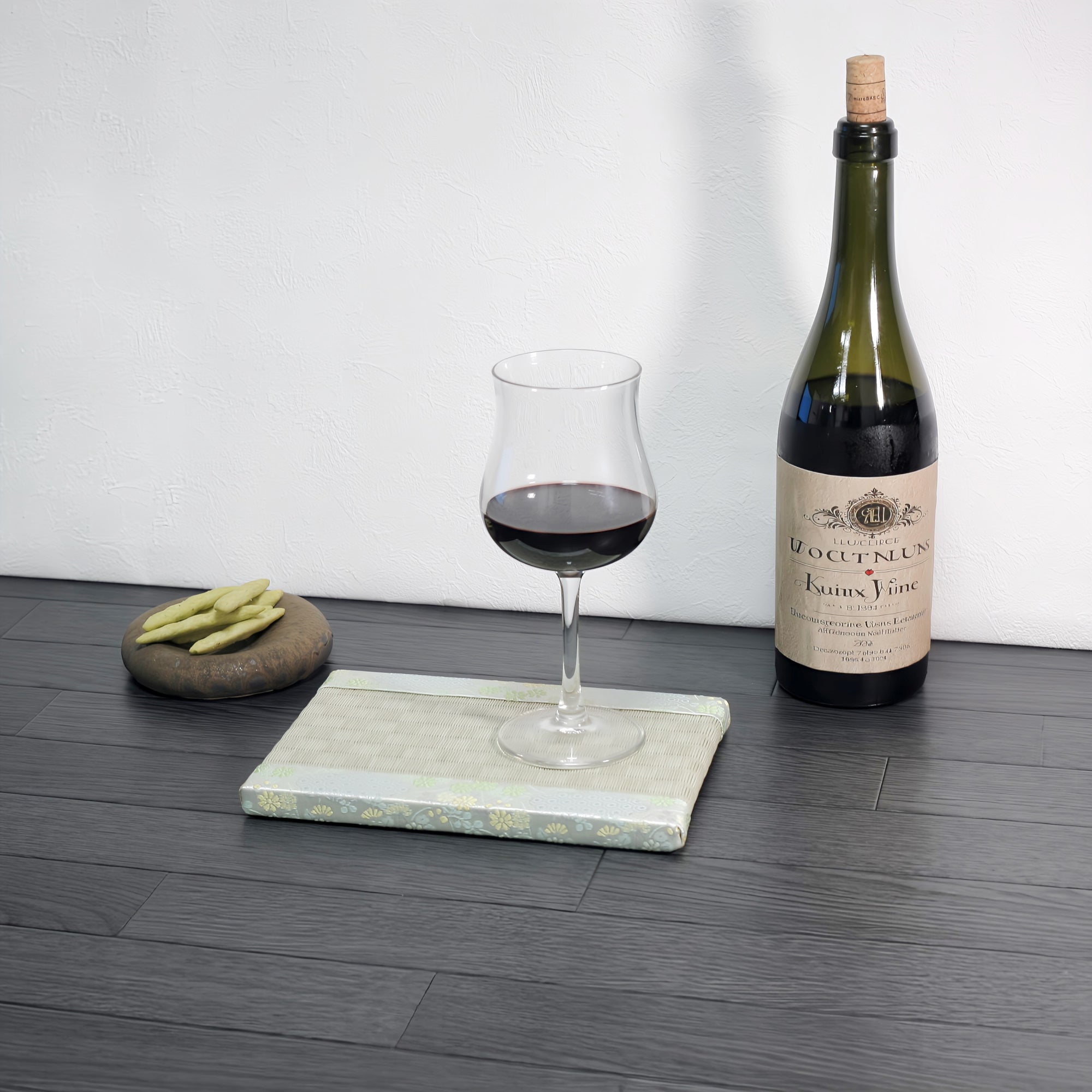 消臭効果がある華やかなミニ畳 金襴生地 グリーン 市松グリーン