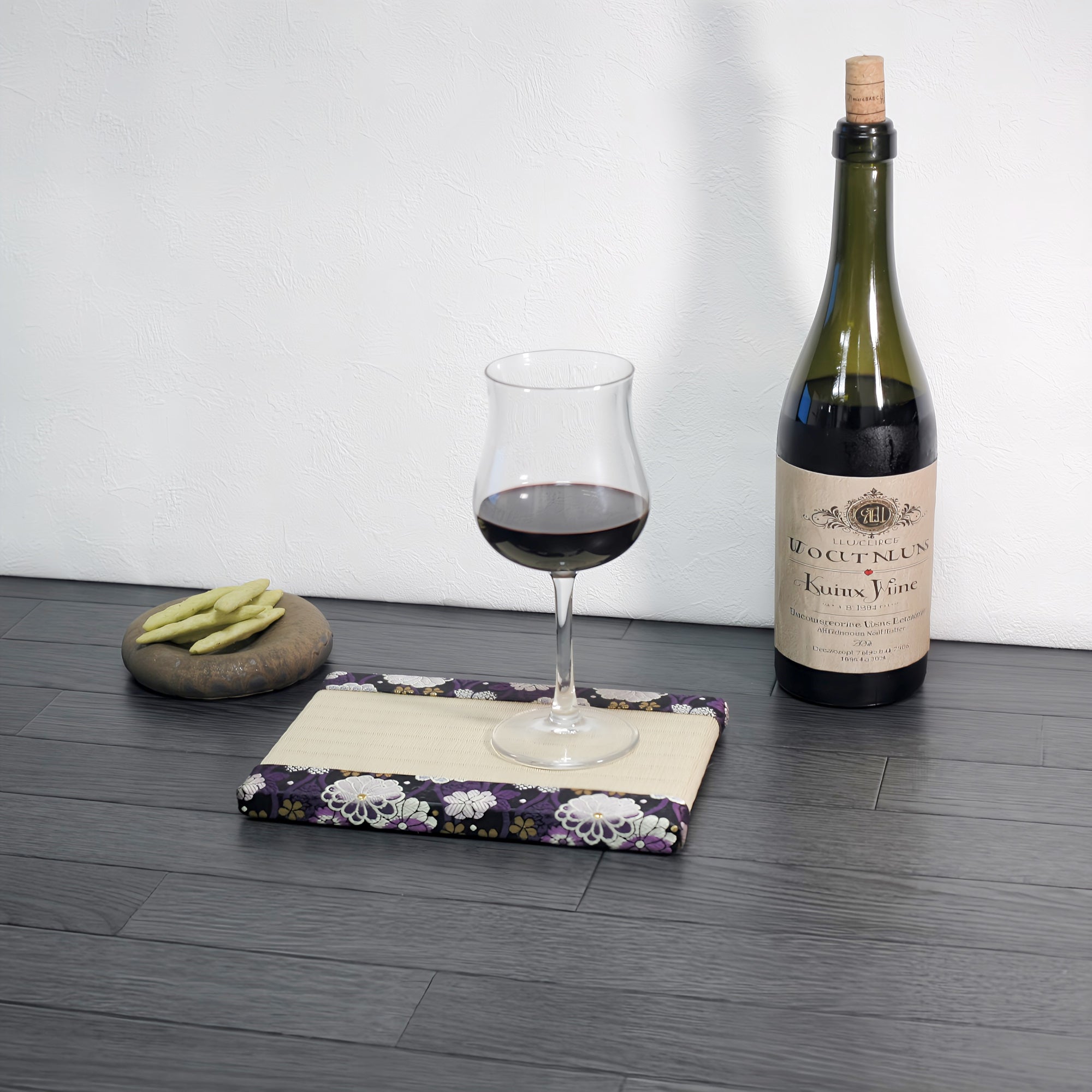 消臭効果がある華やかなミニ畳 金襴生地 パープル グリーン