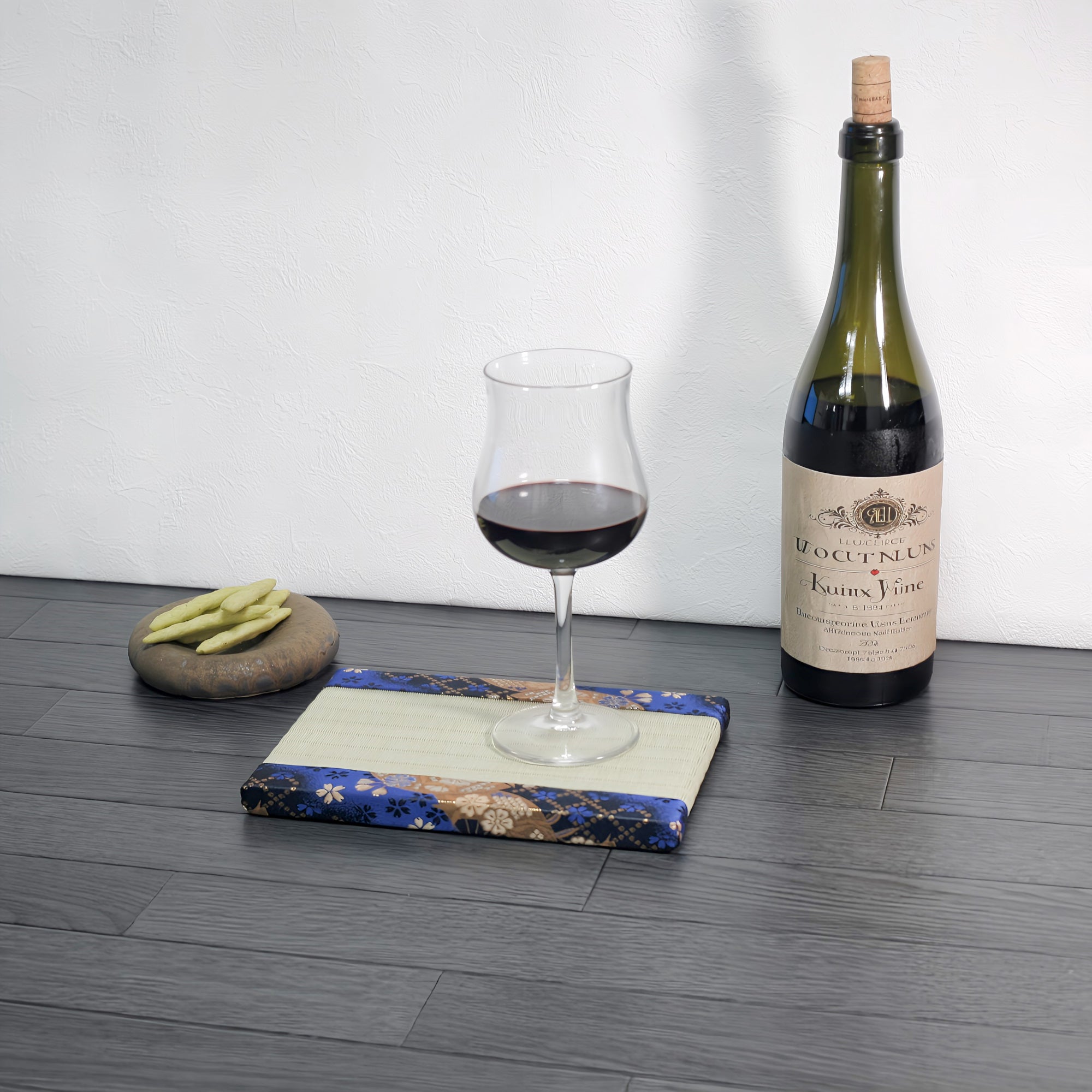 消臭効果がある華やかなミニ畳 金襴生地 ブルー グリーン