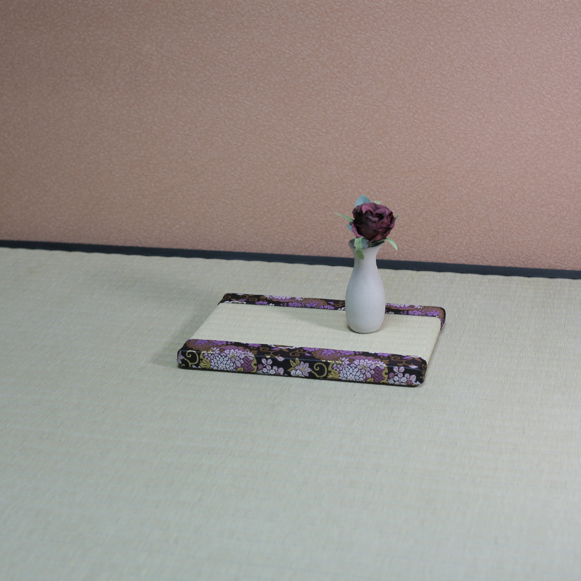 消臭効果がある華やかなミニ畳 金襴生地 グリーン パープル