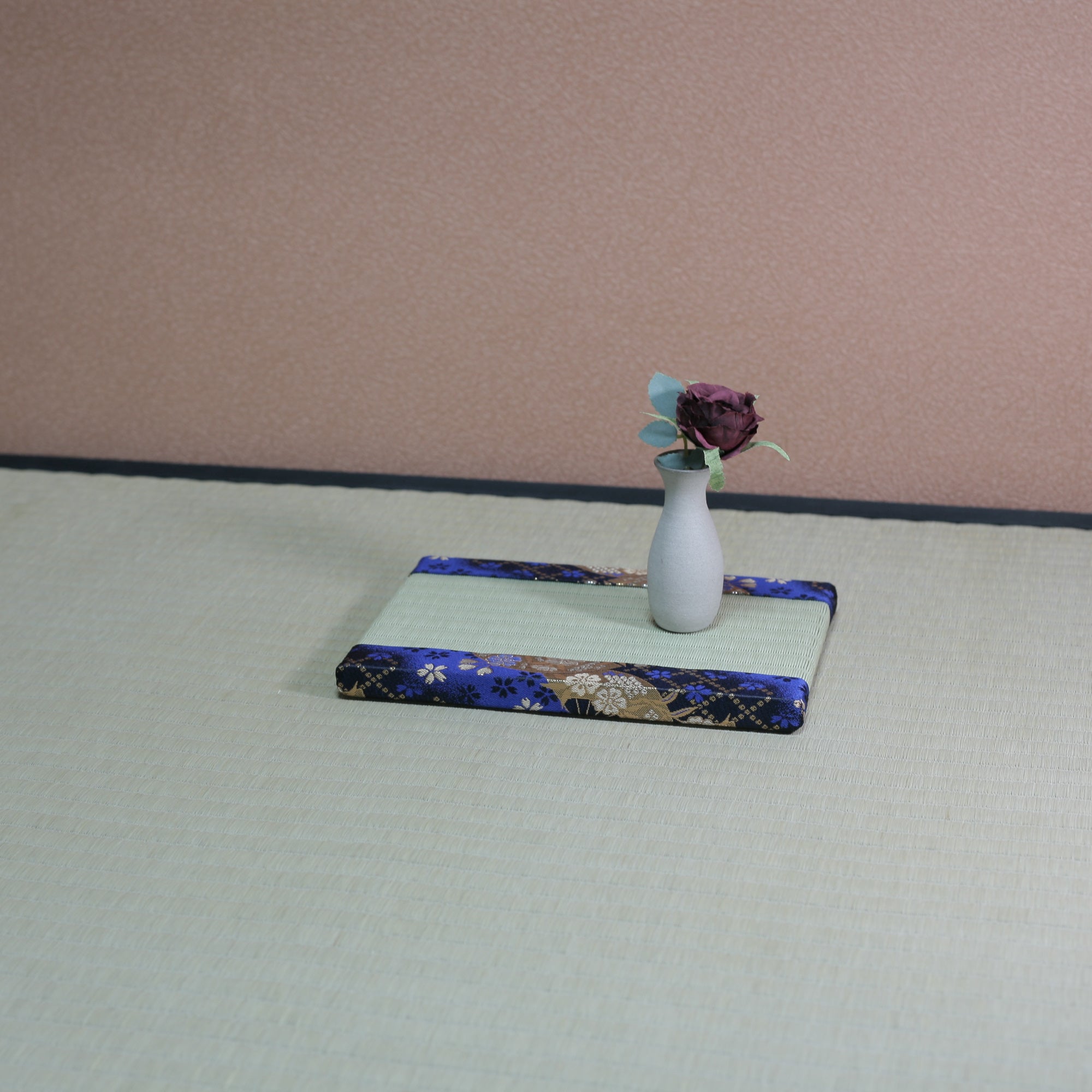 消臭効果がある華やかなミニ畳 金襴生地 ブルー グリーン