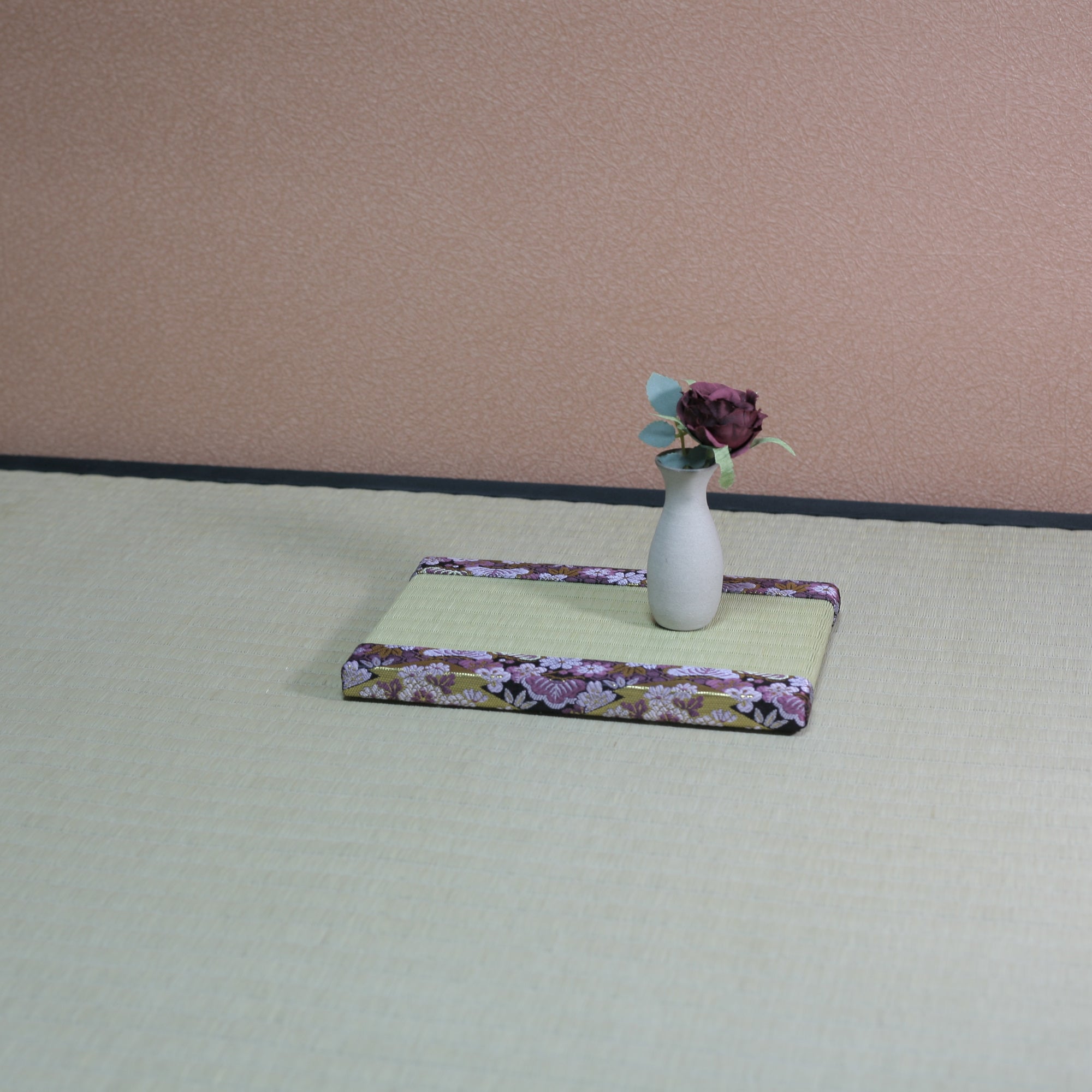 消臭効果がある華やかなミニ畳 金襴生地 パープル グリーン