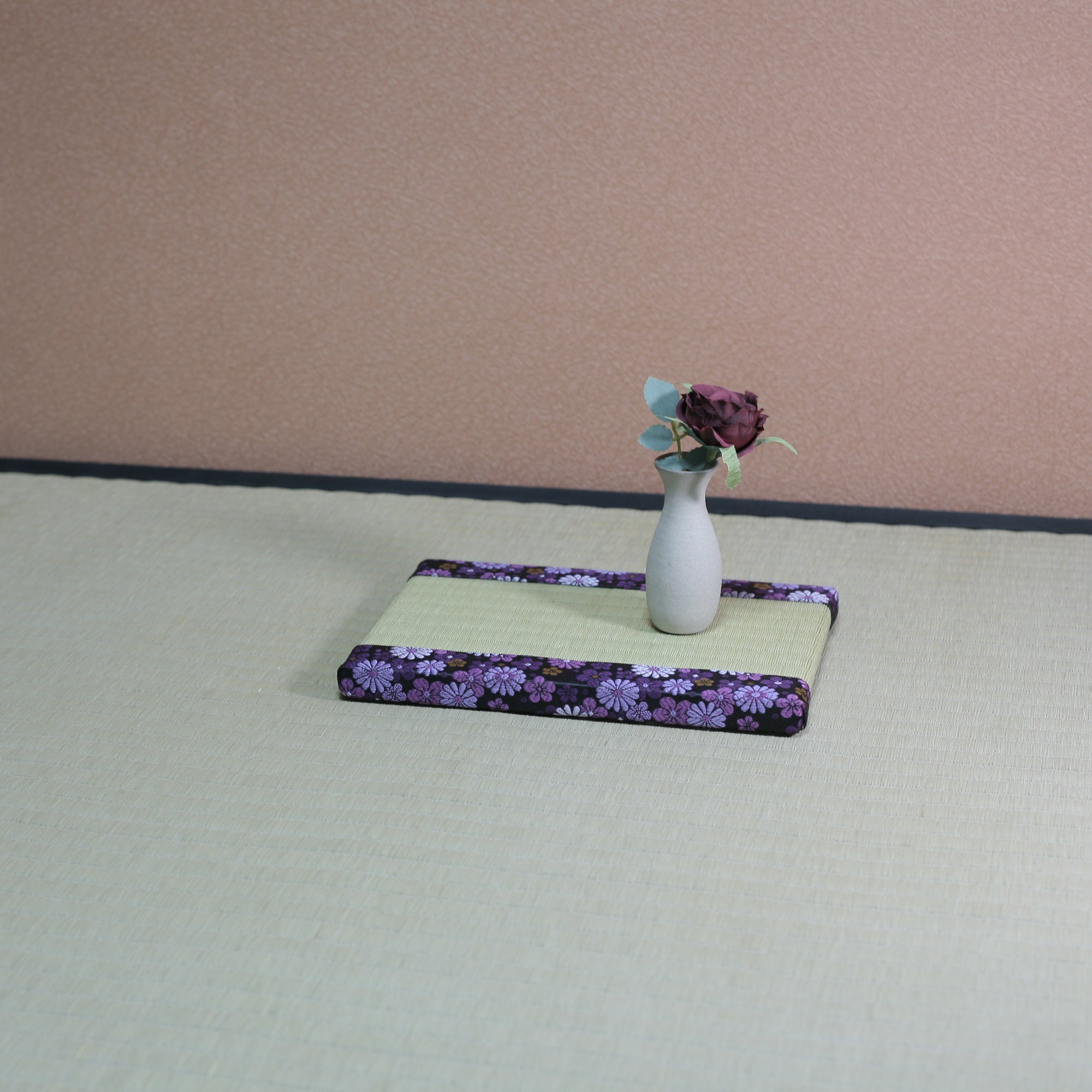 消臭効果がある華やかなミニ畳 金襴生地 パープル グリーン