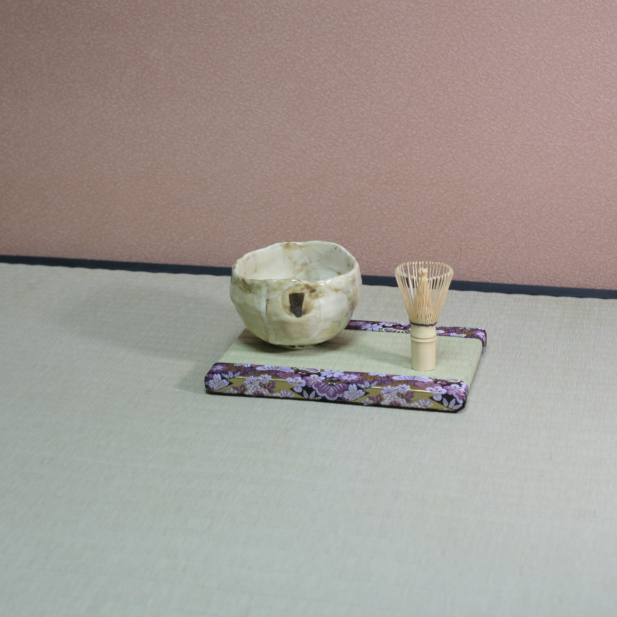 消臭効果がある華やかなミニ畳 金襴生地 パープル グリーン