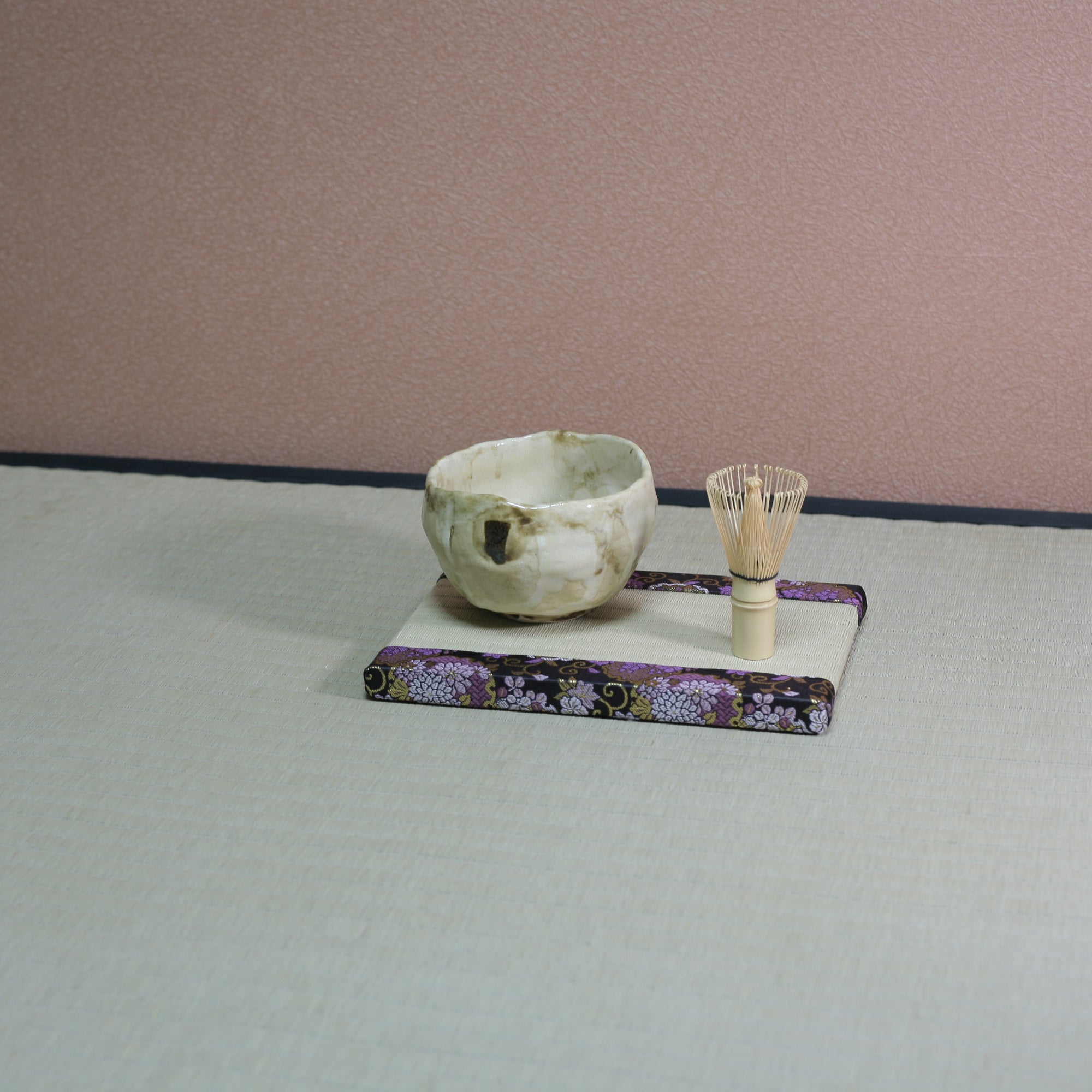 消臭効果がある華やかなミニ畳 金襴生地 グリーン パープル