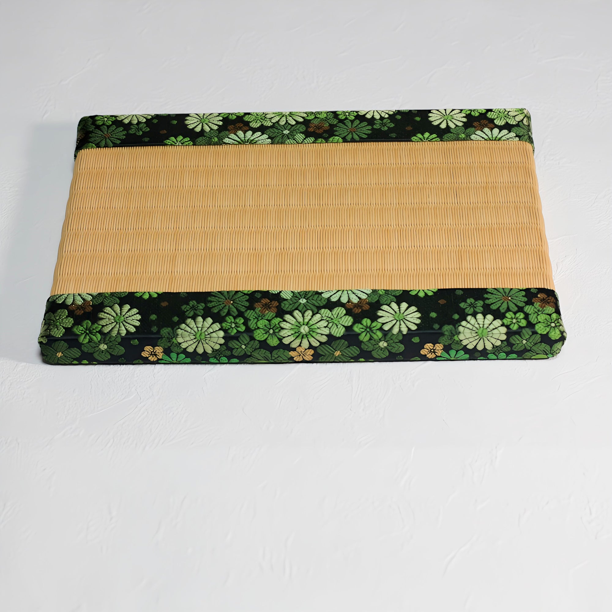 消臭効果がある華やかなミニ畳 金襴生地 グリーン イエロー