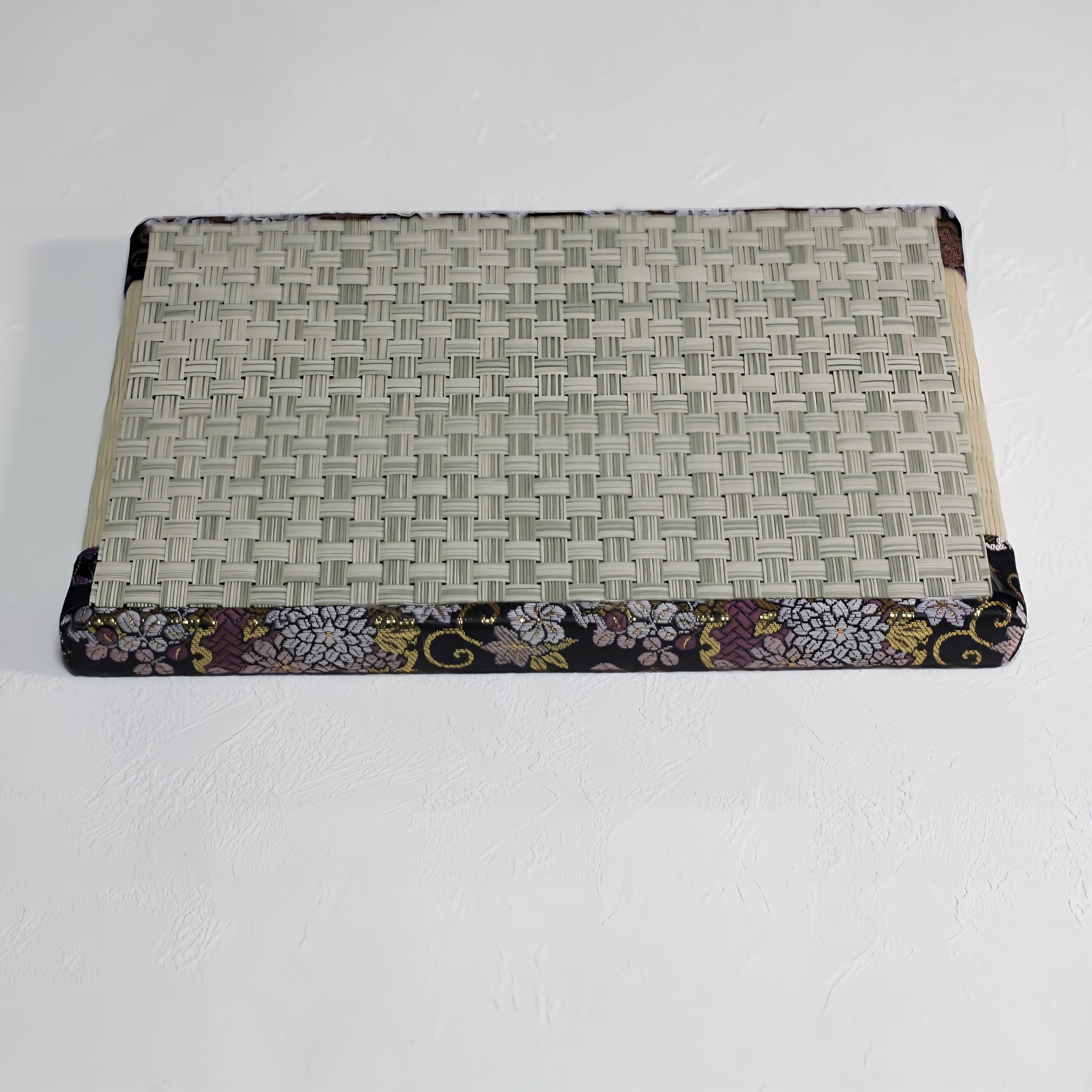 消臭効果がある華やかなミニ畳 金襴生地 グリーン パープル