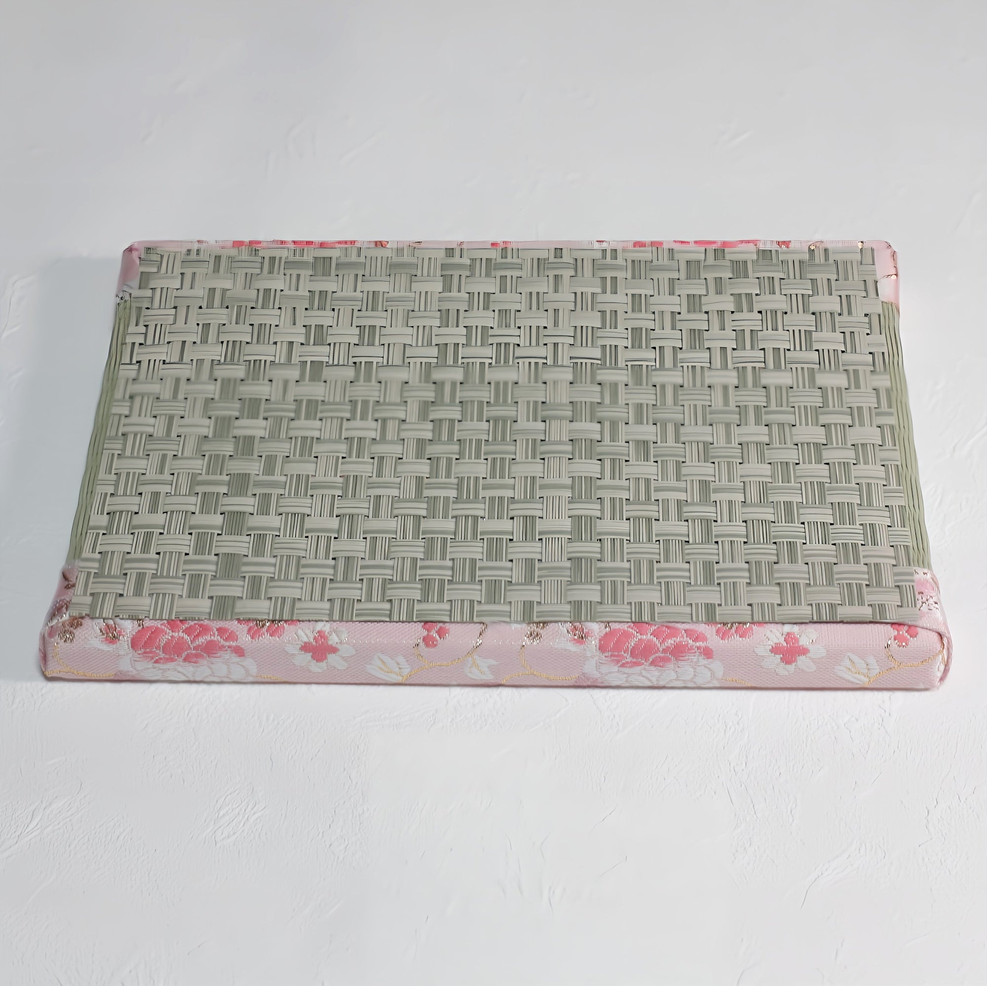 消臭効果がある華やかなミニ畳 金襴生地 ピンク グリーン