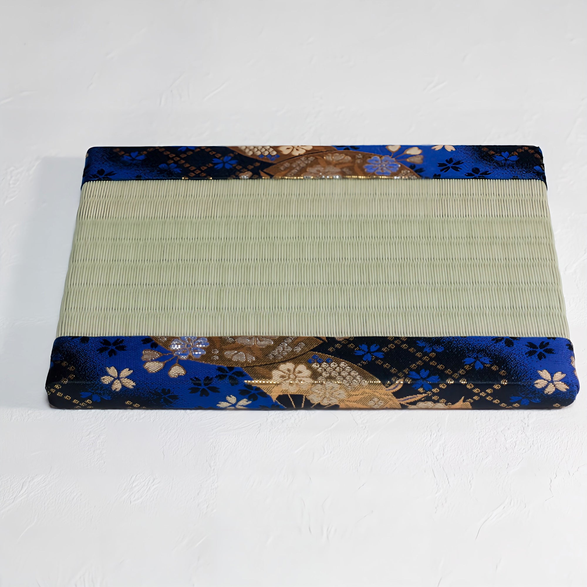 消臭効果がある華やかなミニ畳 金襴生地 ブルー グリーン