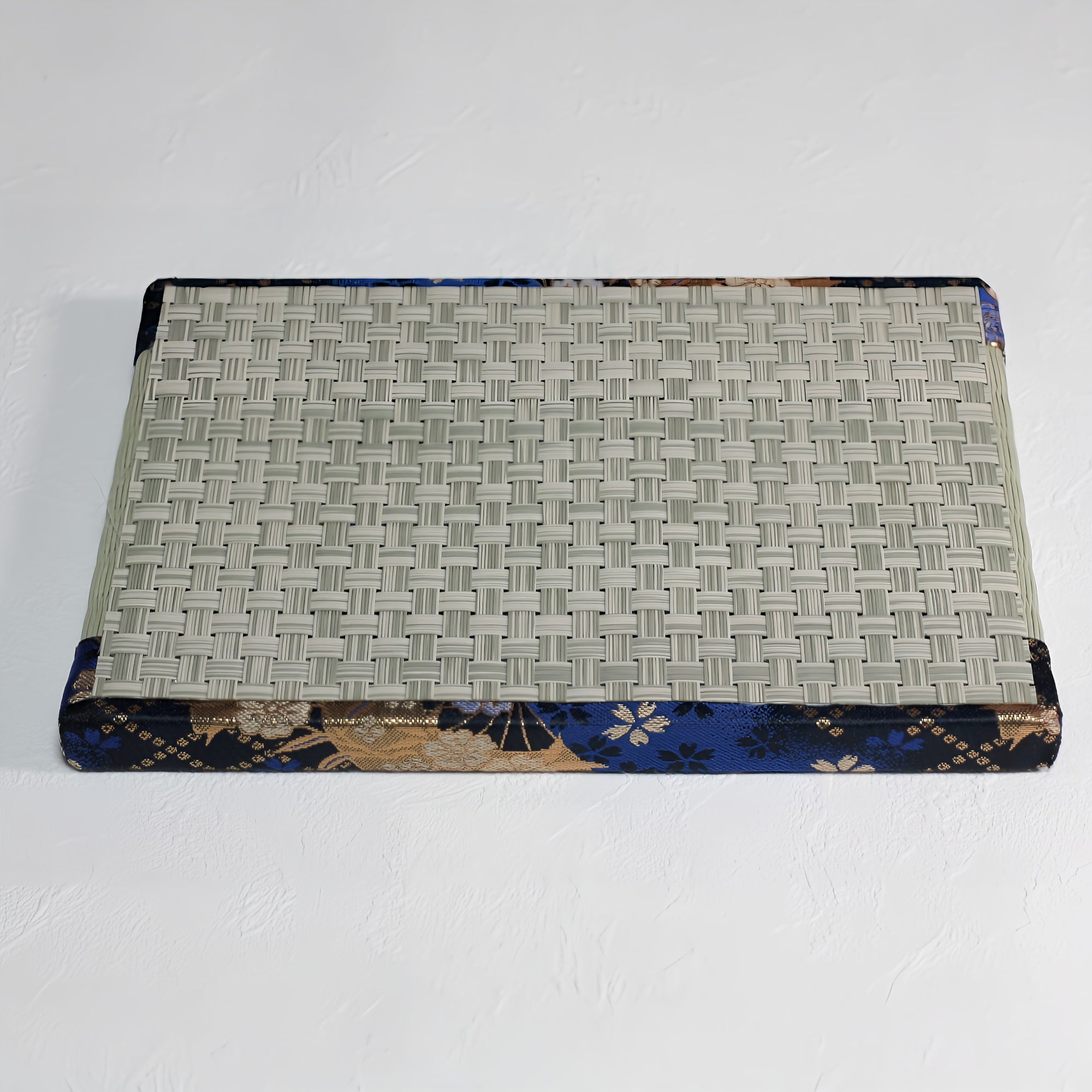 消臭効果がある華やかなミニ畳 金襴生地 ブルー グリーン