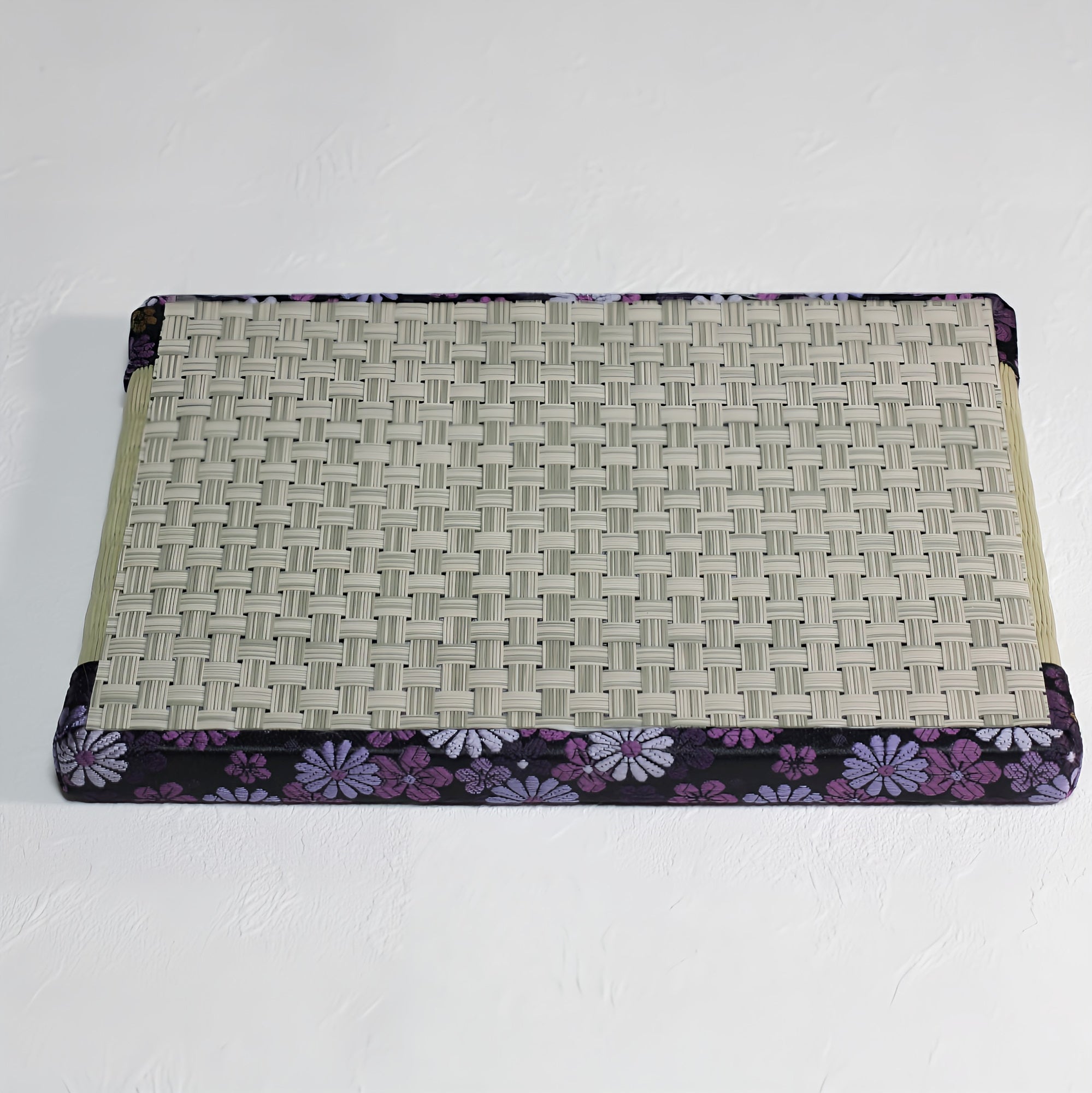 消臭効果がある華やかなミニ畳 金襴生地 パープル グリーン