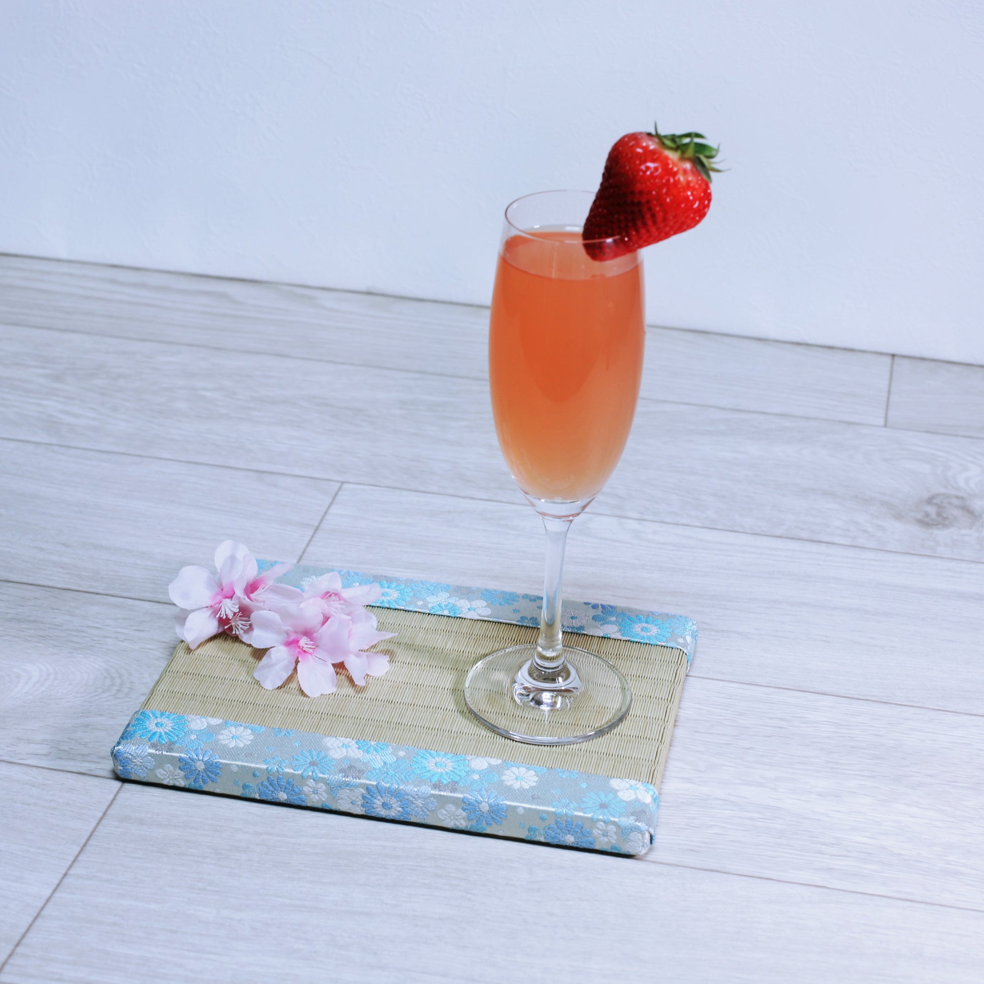 ミニ畳 消臭効果がある華やかなミニ畳 金襴生地 ブルー グリーン