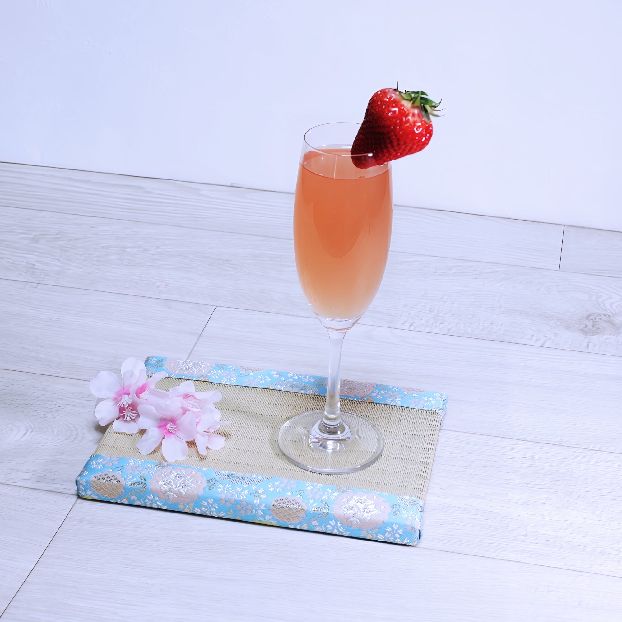 ミニ畳 消臭効果がある華やかなミニ畳 金襴生地 ブルー グリーン