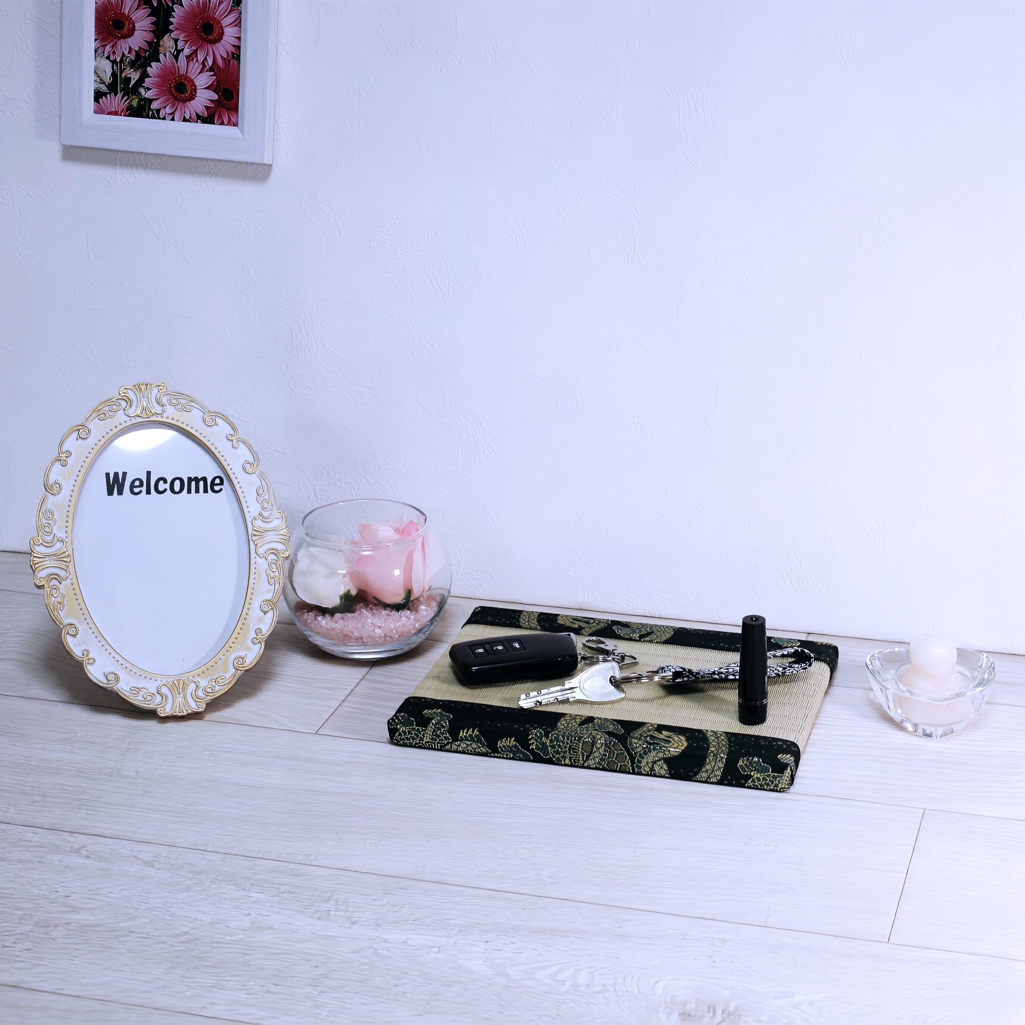 ミニ畳 消臭効果がある華やかなミニ畳 金襴生地 グリーン 若草色