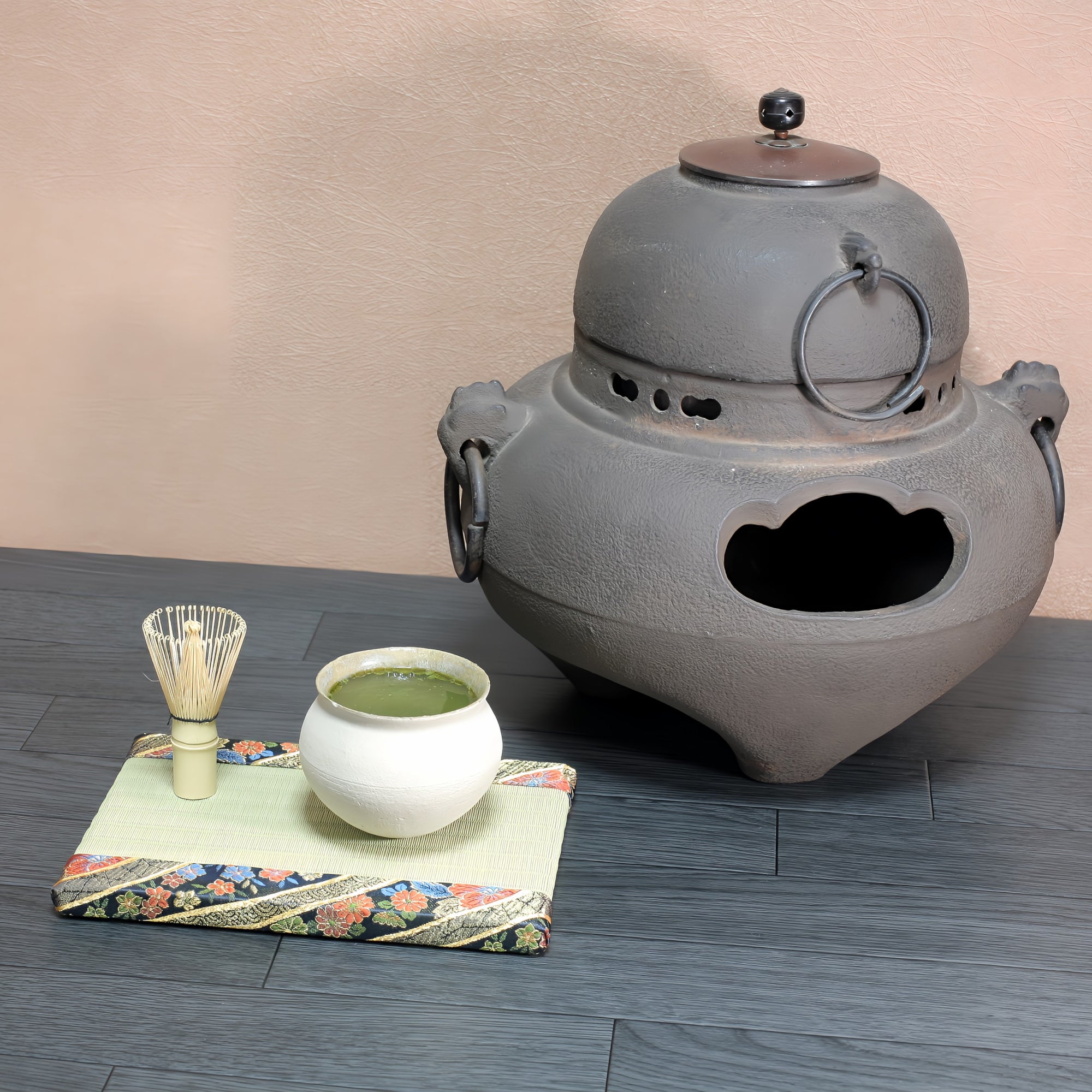 ミニ畳 消臭効果がある華やかなミニ畳 金襴生地 カラフル グリーン