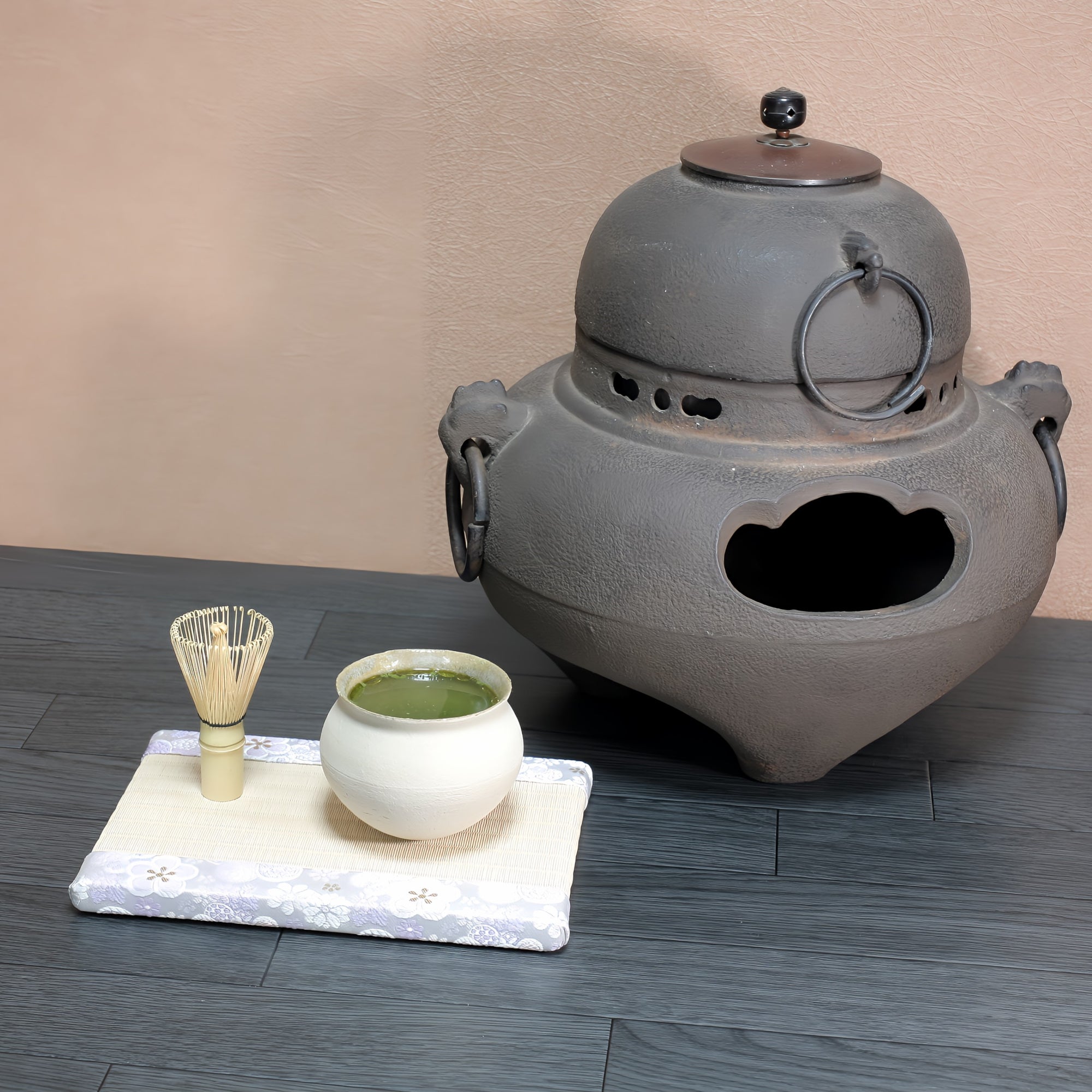 ミニ畳 消臭効果がある華やかなミニ畳 金襴生地 パープル ホワイト ベージュ 白茶色