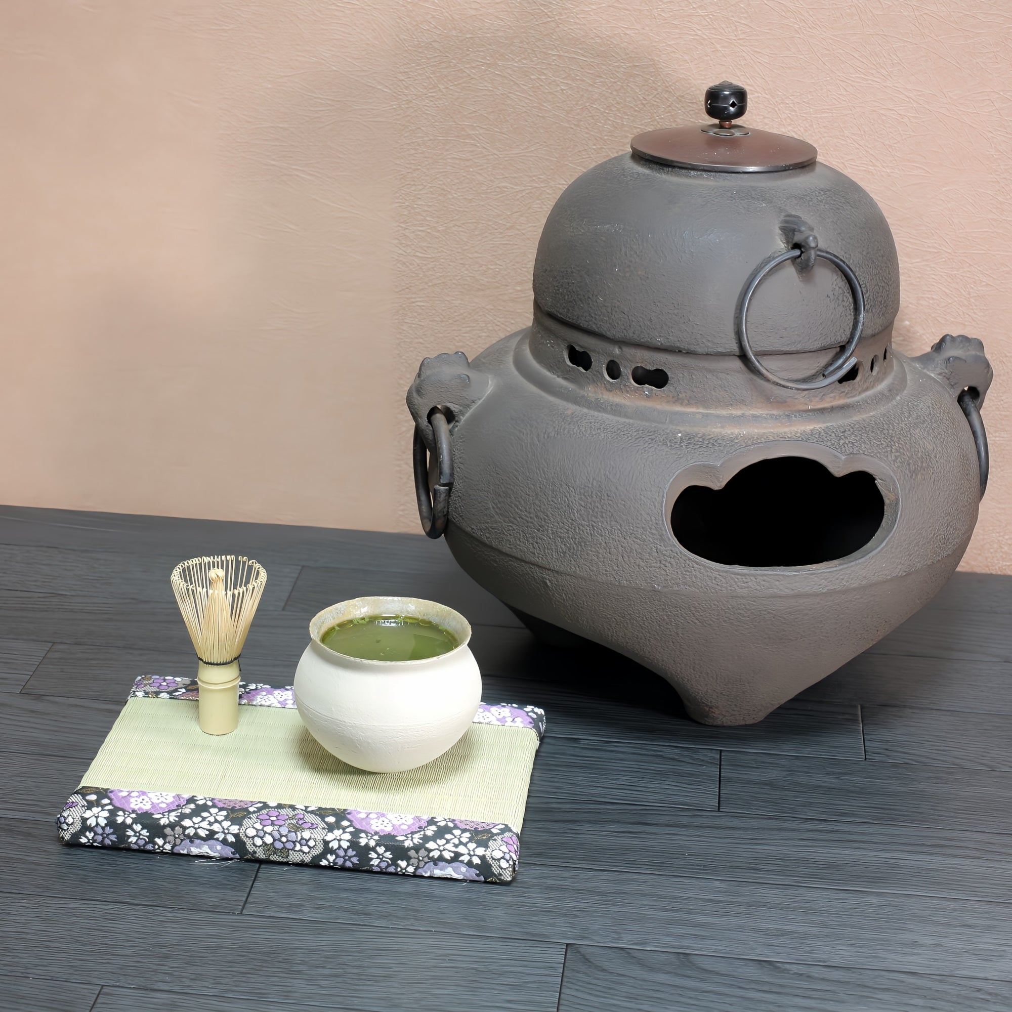 ミニ畳 消臭効果がある華やかなミニ畳 金襴生地 パープル ブラック グリーン