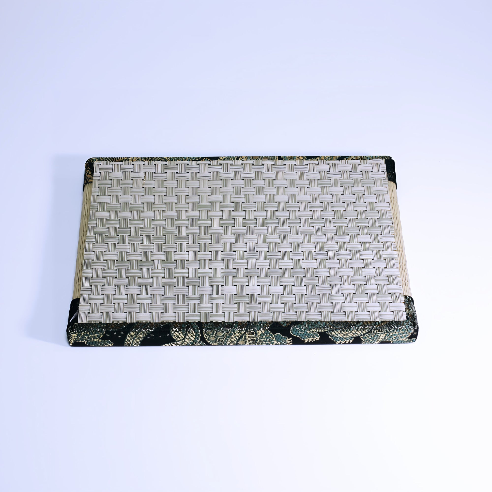 ミニ畳 消臭効果がある華やかなミニ畳 金襴生地 グリーン 若草色