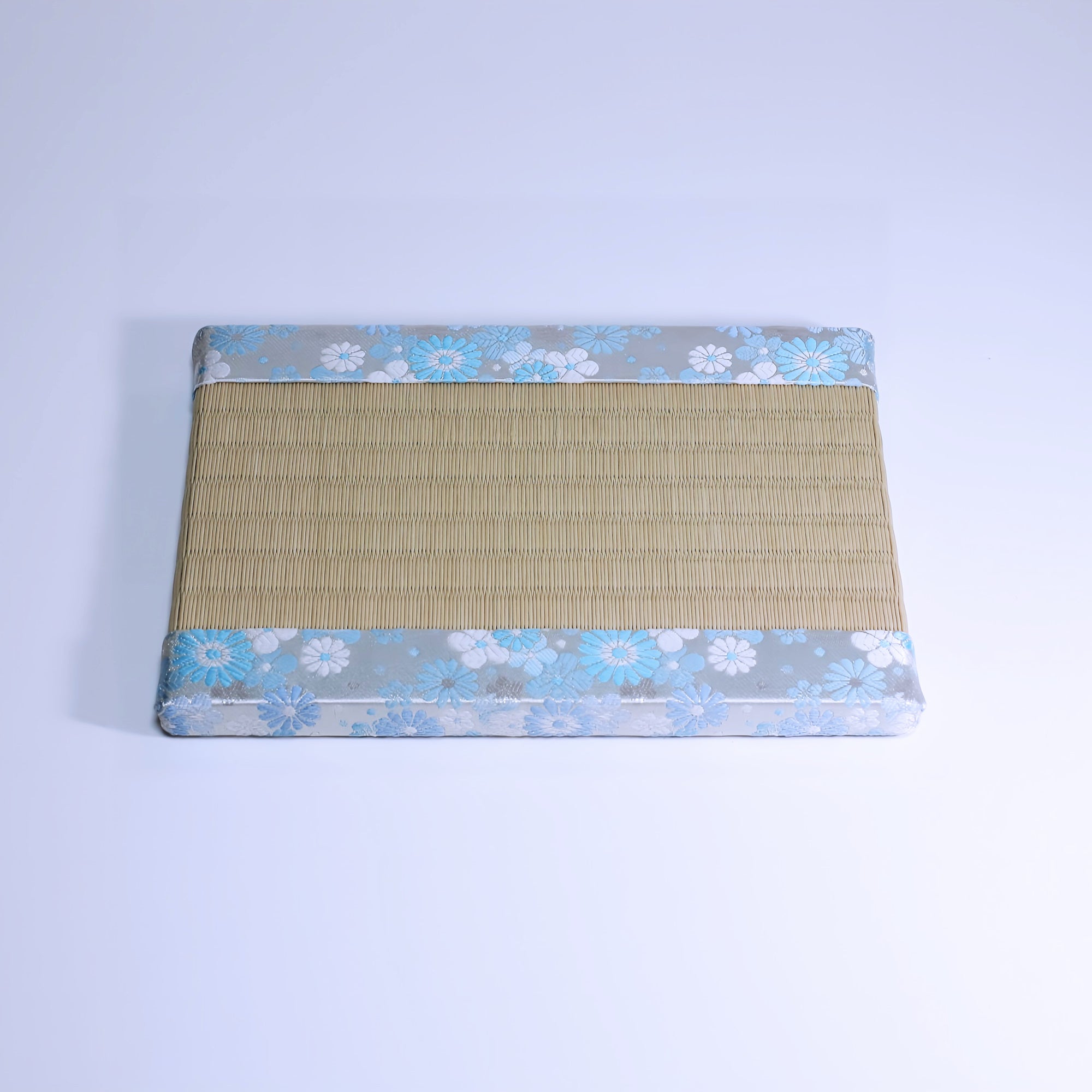 ミニ畳 消臭効果がある華やかなミニ畳 金襴生地 ブルー グリーン