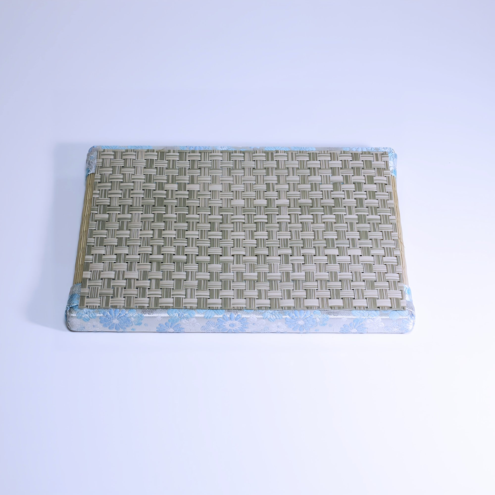 ミニ畳 消臭効果がある華やかなミニ畳 金襴生地 ブルー グリーン