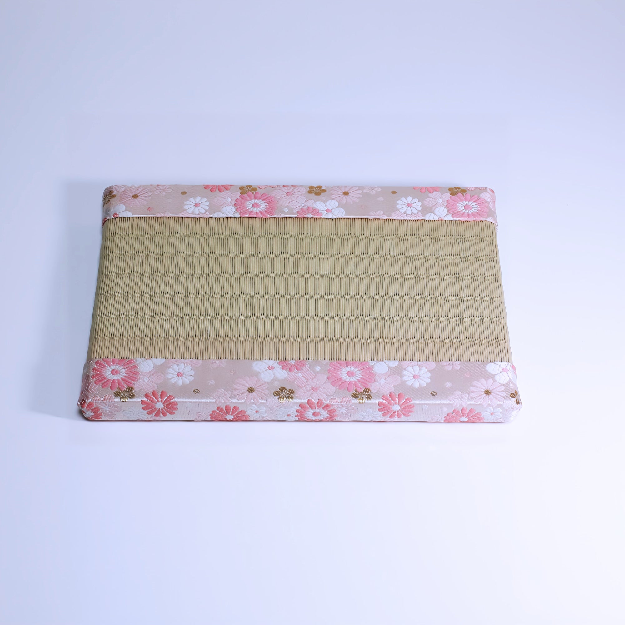 ミニ畳 消臭効果がある華やかなミニ畳 金襴生地 ピンク グリーン