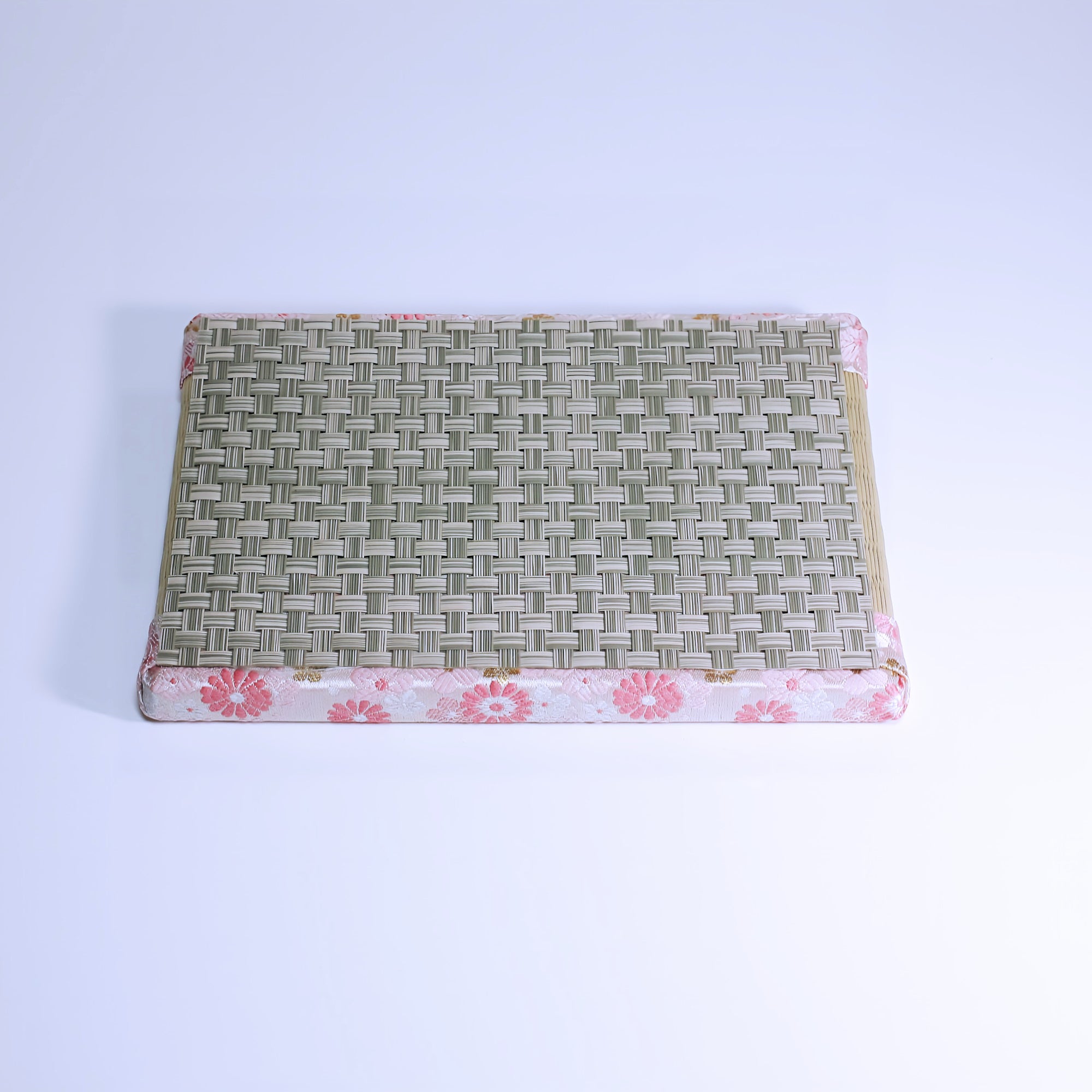 ミニ畳 消臭効果がある華やかなミニ畳 金襴生地 ピンク グリーン