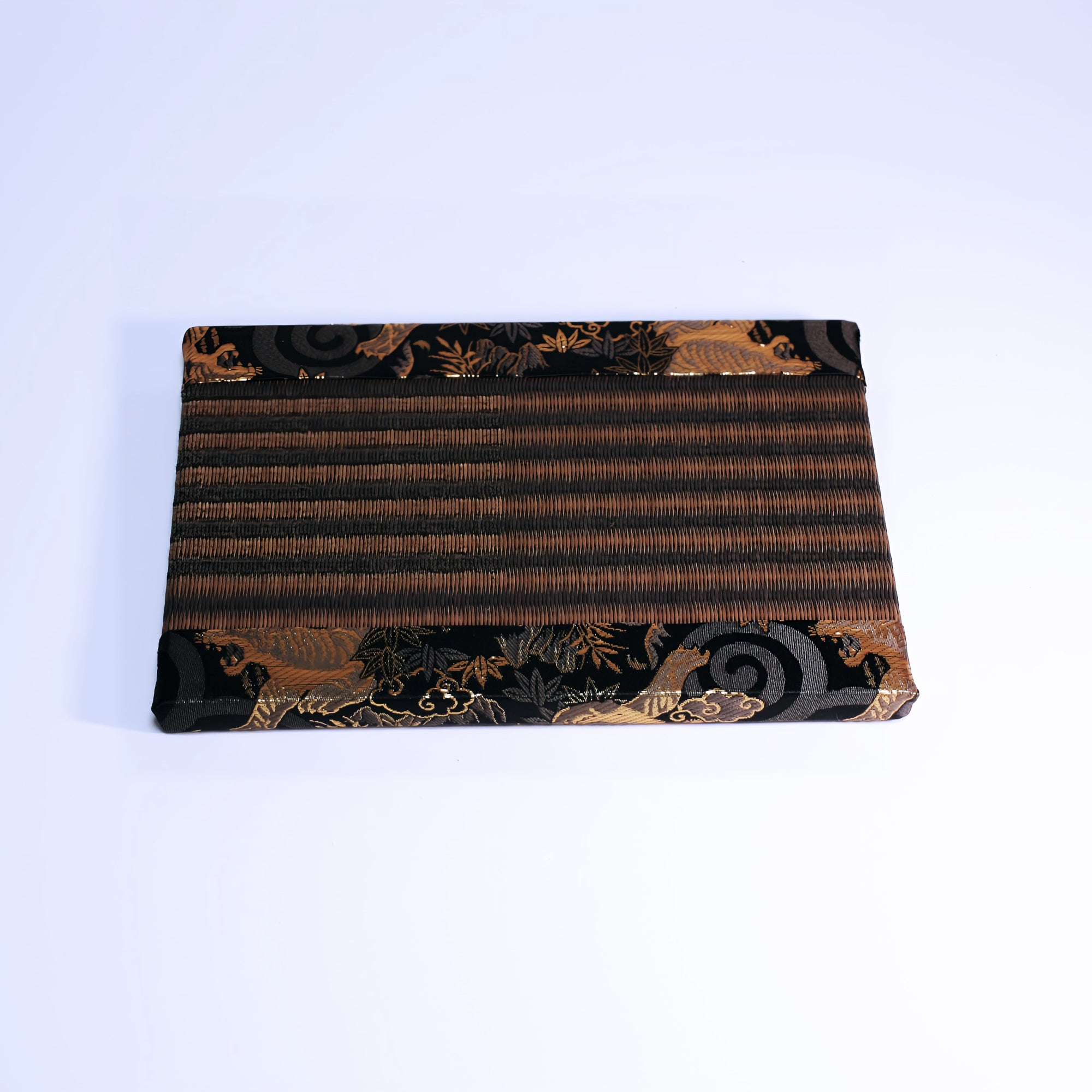 ミニ畳 消臭効果がある華やかなミニ畳 金襴生地 ゴールド ブラック ブラウン