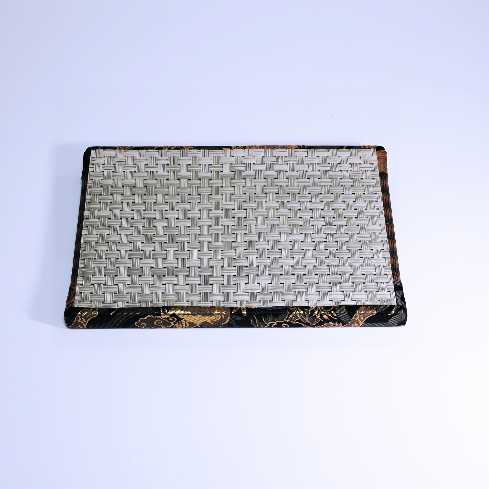 ミニ畳 消臭効果がある華やかなミニ畳 金襴生地 ゴールド ブラック ブラウン