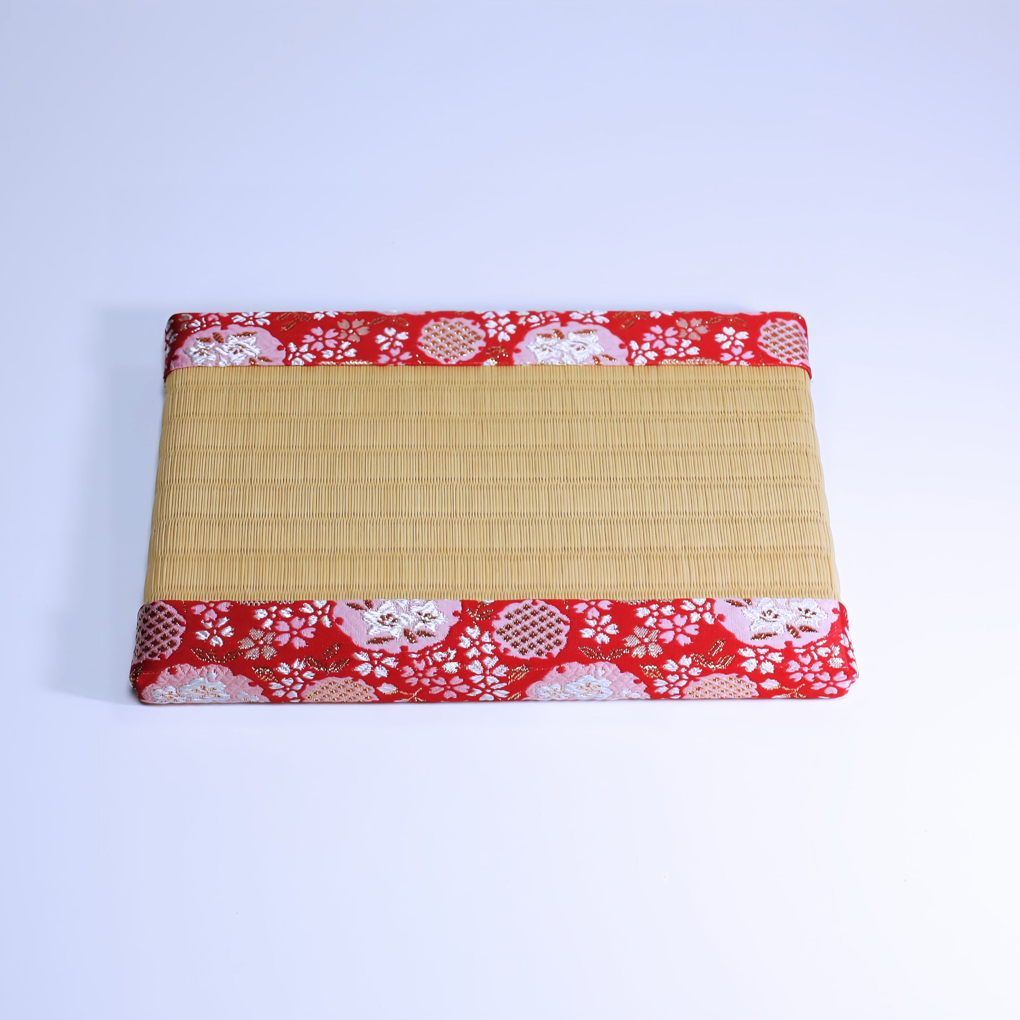 ミニ畳 消臭効果がある華やかなミニ畳 金襴生地 レッド イエロー