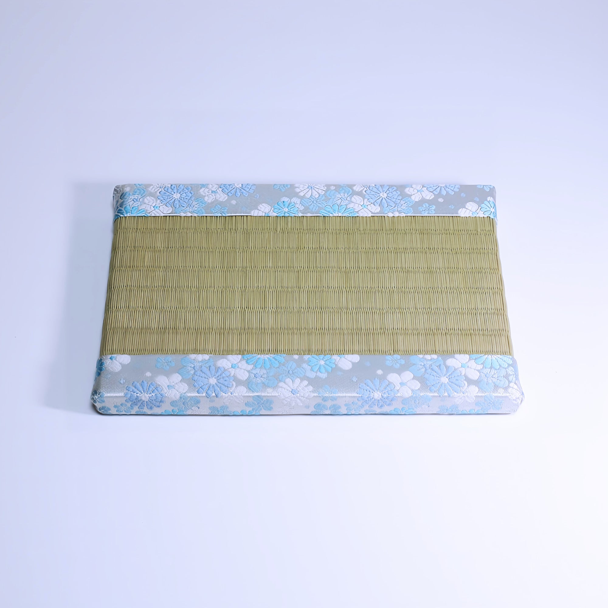 ミニ畳 消臭効果がある華やかなミニ畳 金襴生地 ブルー グリーン