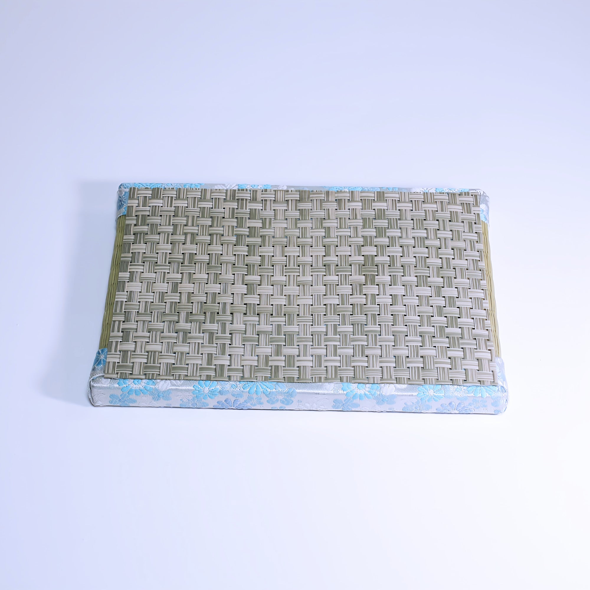 ミニ畳 消臭効果がある華やかなミニ畳 金襴生地 ブルー グリーン