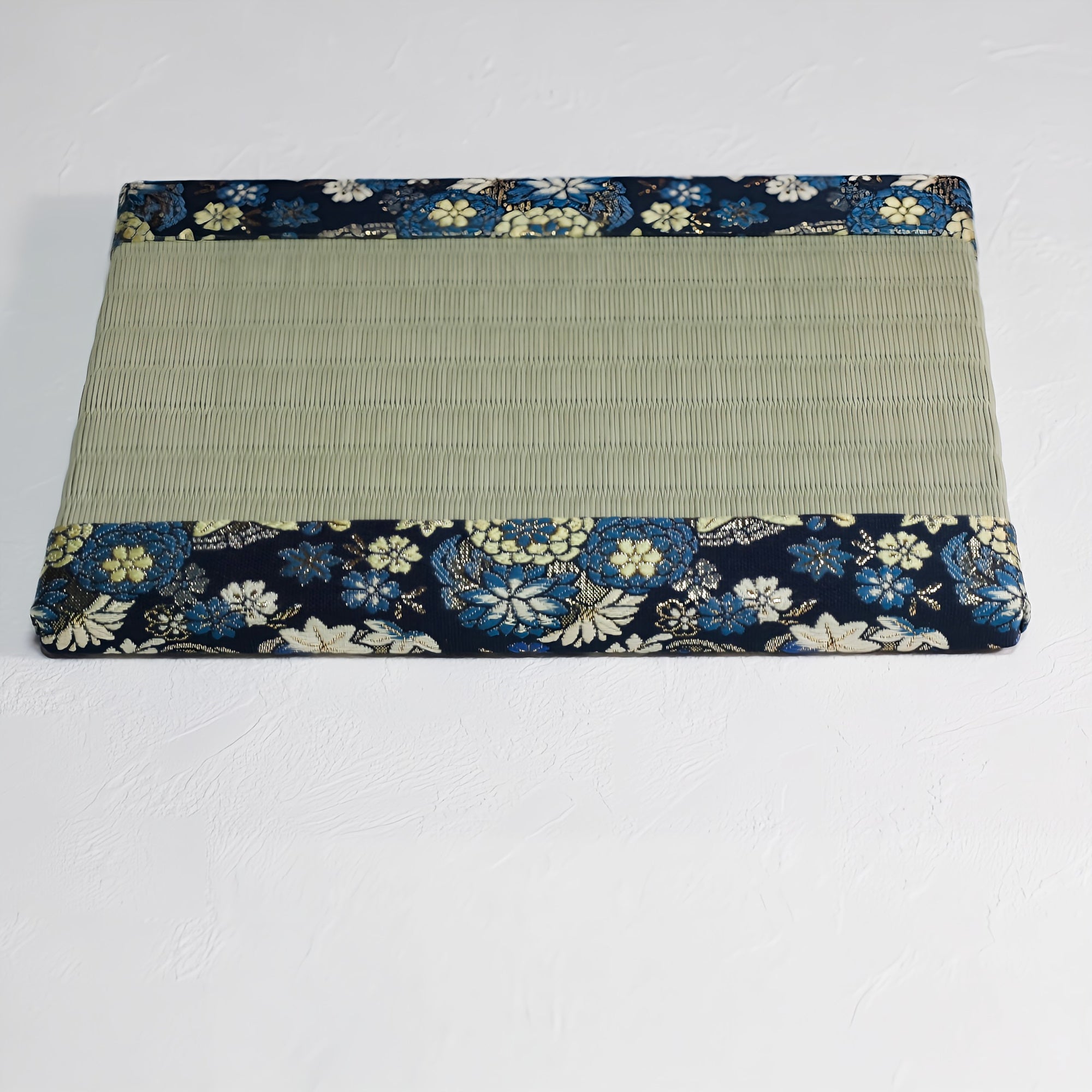 Gorgeous mini tatami mats with deodorizing properties, brocade fabric, navy blue, green